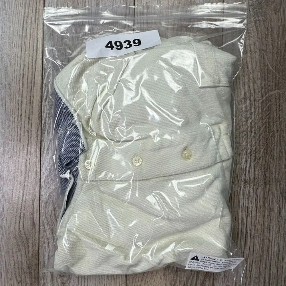 polo golf ralph lauren shirt‎ mens beige short sleeve embroidered logo